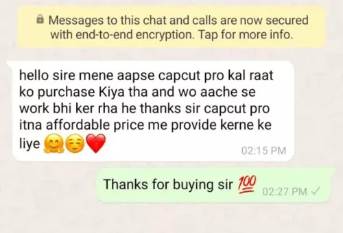 Happy customer review